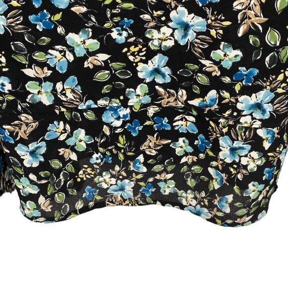 J. Jill Double Layer Shirt Women's XL Floral Long Sleeve Multicolored Flawed - Picture 8 of 13